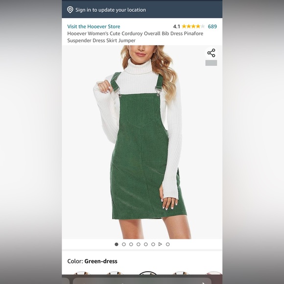 Hooever Dresses & Skirts - Hooever Corduroy Overall Dress